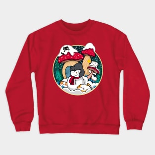 Purrrry Playtime in Magical Mushroom Town Crewneck Sweatshirt